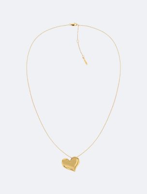 Minimal Heart Pendant Necklace, Gold