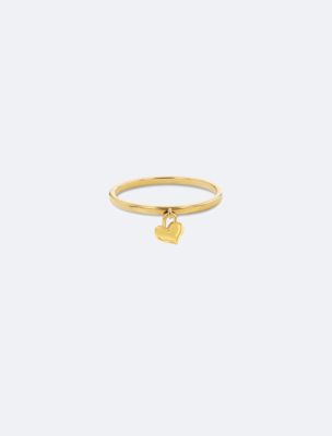 Minimal Heart Charm Bangle, Gold