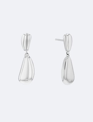 Drop Earrings, Silver