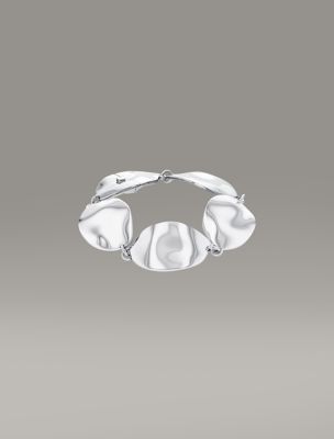 Round Asymmetric Charm Bracelet, Silver