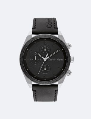 Leather Strap Chronograph Watch | Calvin Klein