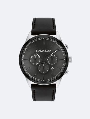 Klein Strap Watch Leather Chronograph Calvin |