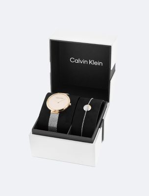 Calvin klein watch hot sale and bracelet set