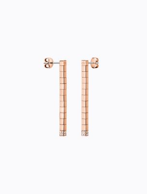 calvin klein rose gold earrings