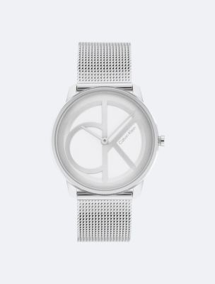 CK Mesh Bracelet Watch, Silver