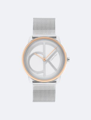 CK Mesh Bracelet Watch, Two Tone
