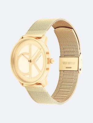 CK Mesh Bracelet Watch, Gold Plated