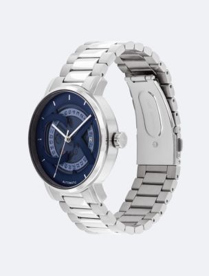 CK Logo Skeleton Dial Automatic Watch | Calvin Klein