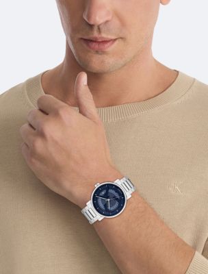CK Logo Skeleton Dial Automatic Watch | Calvin Klein