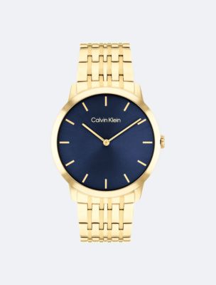 Men s Watches Gold Silver Leather Watches Calvin Klein