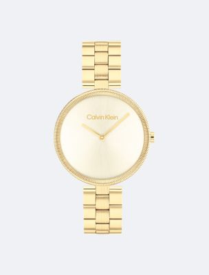 Minimal Link Bracelet Watch, Gold/Gold