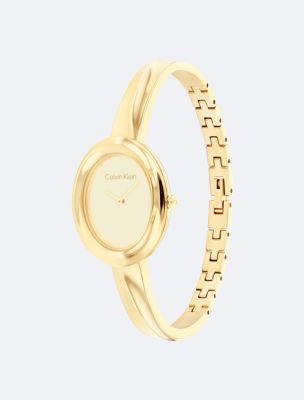 Contoured Bezel Watch, Gold