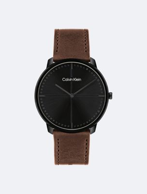 Ck watches leather belt on sale