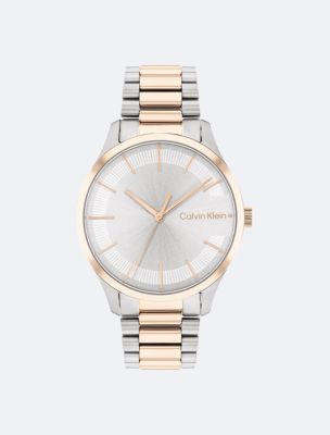 Two Tone Link Bracelet Watch Calvin Klein