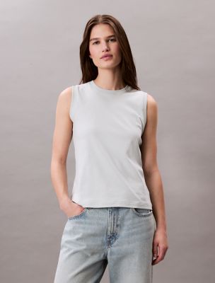 Liquid Cotton Muscle Tank, Smoke