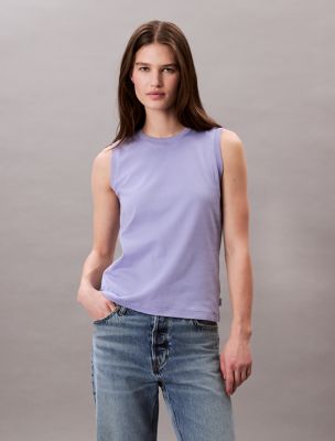 Liquid Cotton Muscle Tank, Persian Violet