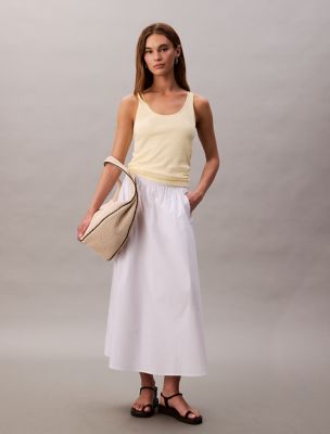 Refined Cotton Tank Top, Buttercream