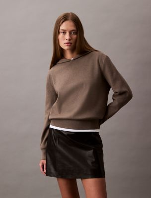 Tech Knit Hoodie, Shitake Melange