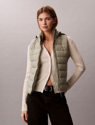 Mixed Media Puffer Vest, Shadow