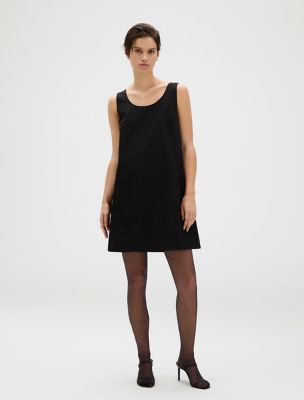 Refined Stretch Mini Dress, Black