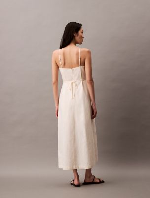 chinese dress ladies Carla. Long Sleeve Linen Dress – Bali Lane main image 1