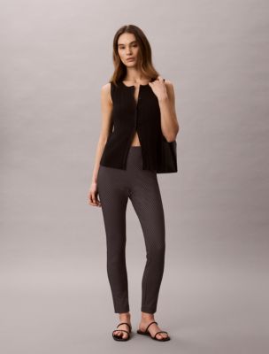 Ponte Print Skinny Fit Pants, Pattern 5 Wavy Circles