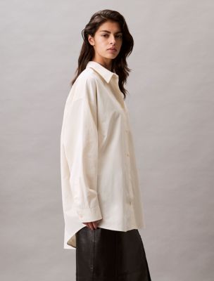 Женские рубашки Calvin Klein Viscose Blend Relaxed Button-Down Shirt — фото 3
