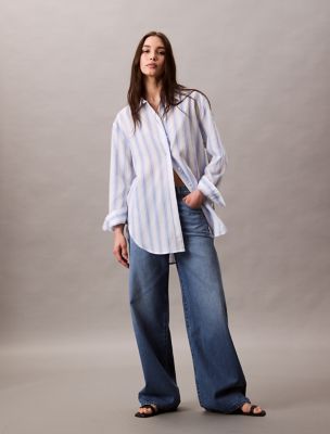 売れ筋商品|||カルバンクライン シャツ レディース トップス RELAXED SHIRT - Button-down blouse - brilliant white White | Women's Shirts And Blouses | Calvin Klein