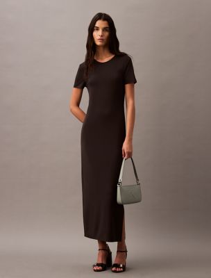 Second Skin Midi Dress, Black