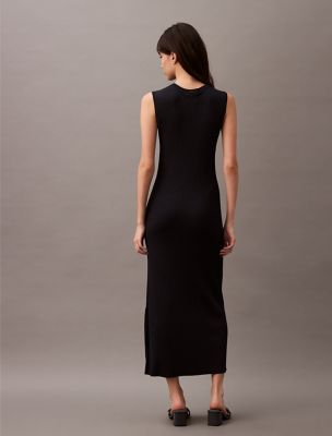 calvin klein long black dress Vintage 2002 Calvin Klein Collection Silk Dress – NÜNÜ VINTAGE