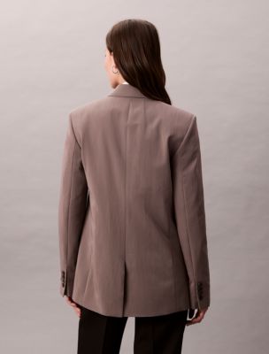 Double-Breasted Wool Gabardine Blend Blazer | Calvin Klein® USA