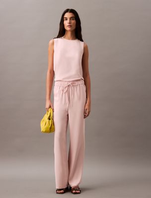 Flowing Pull-On Pants, Sepia Rose
