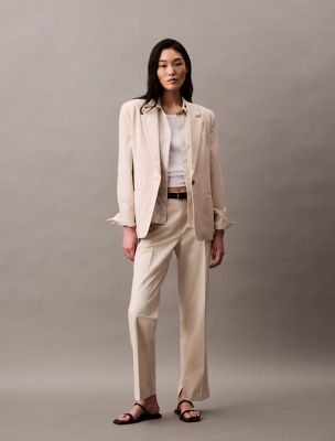 Refined Stretch Tapered Trouser, Light Neutral