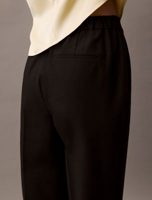 Женские брюки Calvin Klein Refined Stretch Tapered Trouser, цвет: Чёрный — фото 2