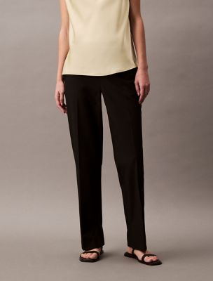 Женские брюки Calvin Klein Refined Stretch Tapered Trouser, цвет: Чёрный — фото 4