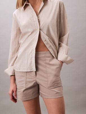 Женские шорты Calvin Klein Cotton Sateen Short, цвет: Atmosphere — фото 3