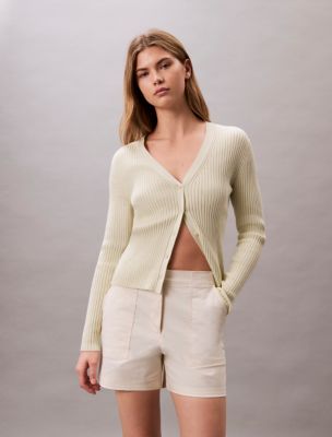 Cotton Sateen Short, Antique White