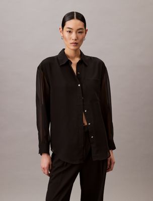 Utility Roll Sleeve Tunic, Black