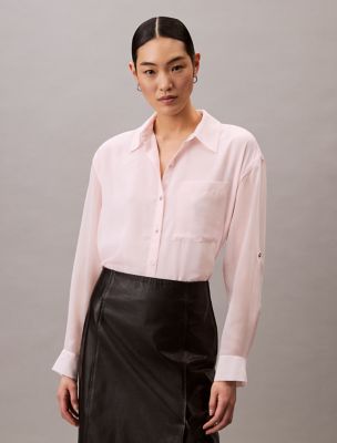 Utility Roll Sleeve Tunic, Pearl