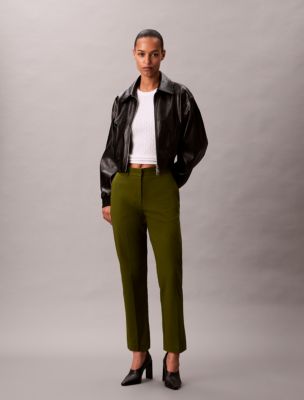 Cotton Stretch Straight Fit Chino Pants, Medieval Forest