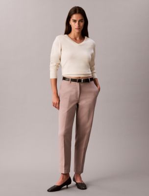 Cotton Stretch Straight Fit Chino Pants, Dusted Fox
