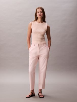 Cotton Stretch Straight Fit Chino Pants, Cloud Pink