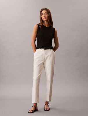 Cotton Stretch Straight Fit Chino Pants, Tofu