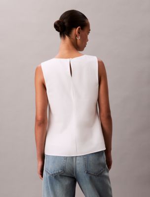Женские топы Calvin Klein Cotton Asymmetric Drape Sleeveless Top — фото 4