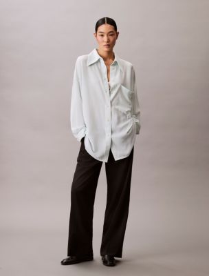 Gauze Button-Down Shirt, Billowing Sail