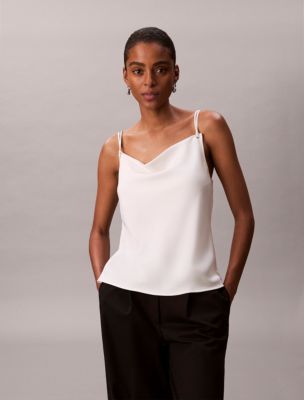 Matte Satin Tank Top, Tofu