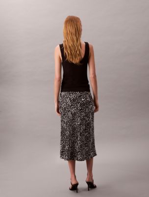 Женские юбки Calvin Klein Printed Satin Midi Skirt — фото 4