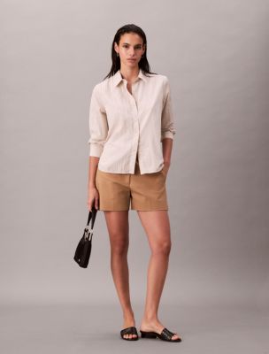 Cotton Stretch Chino Shorts , Tigers Eye