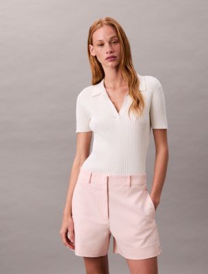 Cotton Stretch Chino Shorts , Cloud Pink