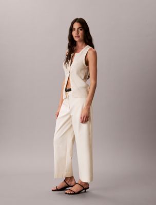 Женские брюки Calvin Klein Wide Leg Cropped Chino Pant — фото 2